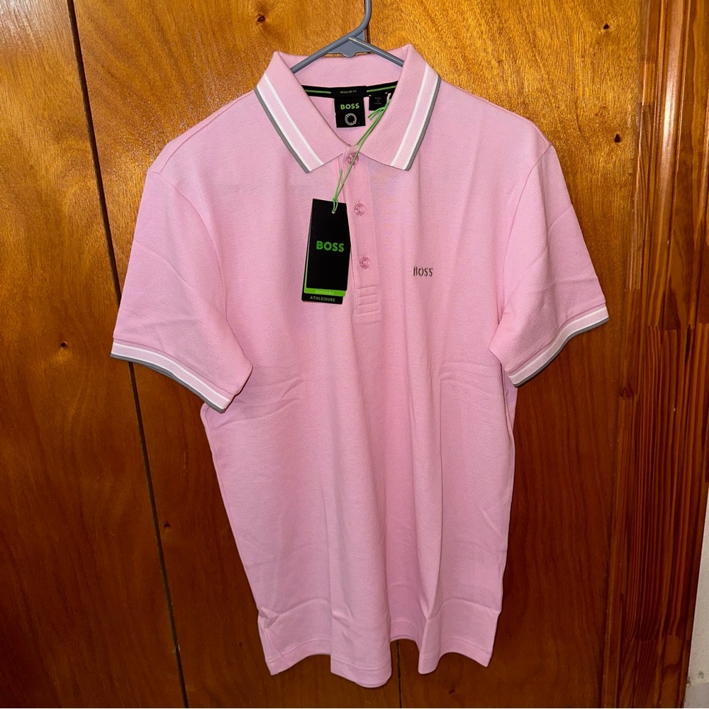 Hugo Boss Pink Polo Shirt